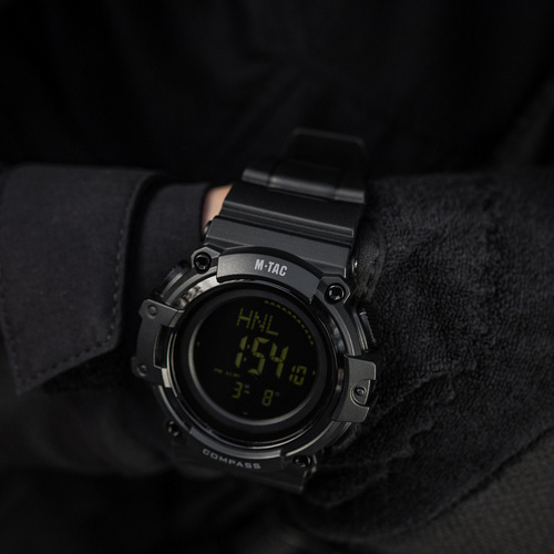 M-Tac - Taktische Uhr mit Kompass 2233 - Schwarz - 50010002