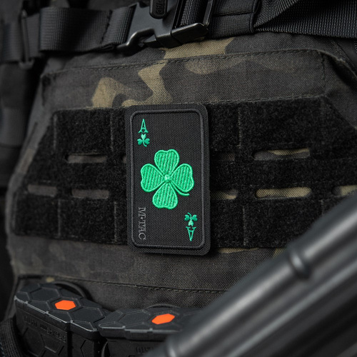 M-Tac – Lucky Card Patch – Cordura 500D – Kleeblatt – Schwarz – 51391002
