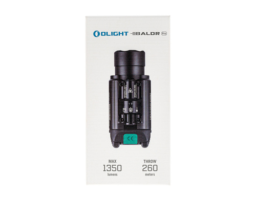 Olight - Latarka taktyczna na broń z celownikiem laserowym BALDR Pro Black - 1350 lumenów 