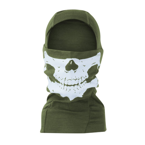 101 Inc. - Cotton Balaclava with Skull Print - Green - 214278 