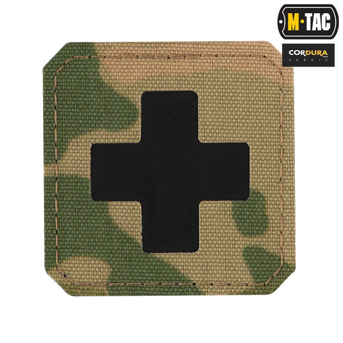 M-Tac - Naszywka Medic Cross Laser Cut - Cordura 500D - Czarny / MultiCam - 51122802