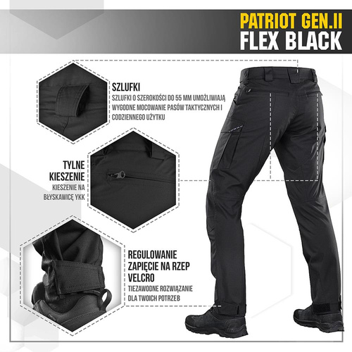 M-Tac - Patriot Gen II Flex Pants  - Black - 20056802