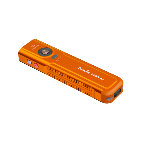 Fenix - Latarka brelok E06R Pro - 1600 lm - USB-C - UV/Laser - Orange - E06R.15112