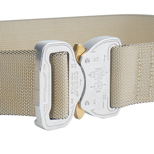 Bayonet - OUTDOOR IRR tactical belt - AustriAlpin COBRA 9kN buckle - 38 mm - Light beige.