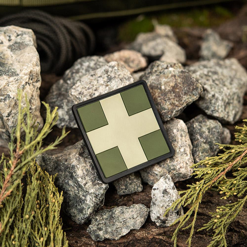 M-Tac - Naszywka 3D PVC Medic Cross Square - Oliwkowy - 51124001