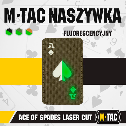 M-Tac - Naszywka - As Pik - Ranger Green / Fluorescencyjny - 51109239