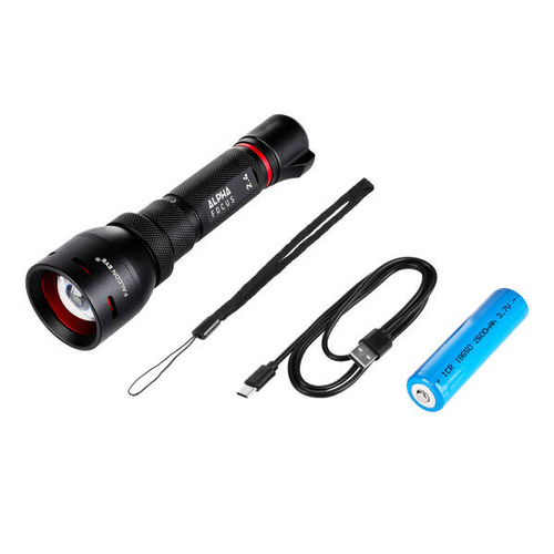 Falcon Eye - Rechargeable Flashlight Alpha Focus 2.4 - 1000 lm - Black - FHH0119