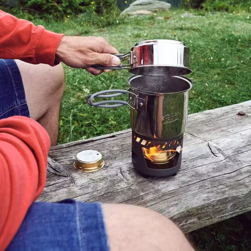 Esbit - Travel Spirituskochset mit zwei Töpfen - 985 ml - Silber - CS985ST