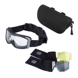 Bolle Safety - Gogle balistyczne z wymiennymi wizjerami - Wentylowana ramka - Czarny - X1000T70M