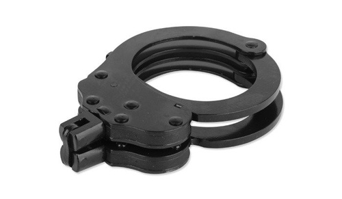 Alcyon - Stahlhandschellen mit Schlaufe - Doppelschloss - Schwarz - 5230 B