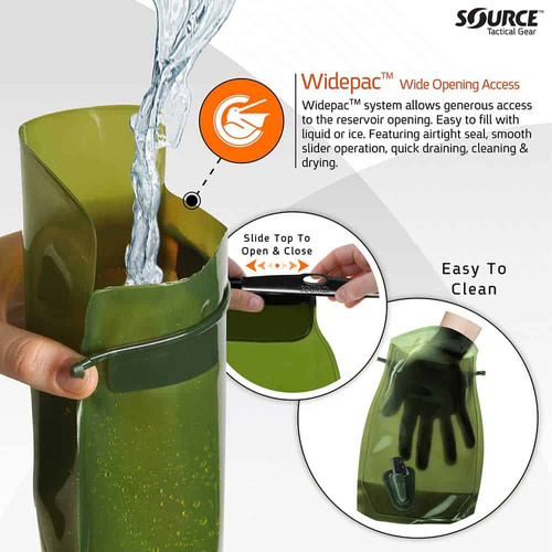 Source - Flaches taktisches Wasserreservoir - 3L - Olive - 4504490503