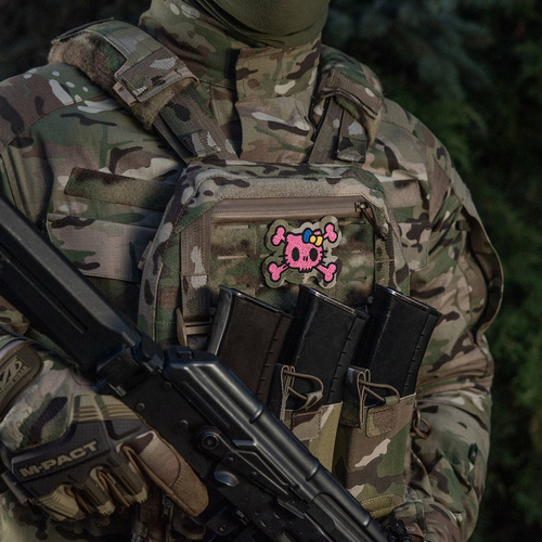 M-Tac - Naszywka Pink Kitty - Haft - Kokardka Żółto-Niebieska - MultiCam - 51393008