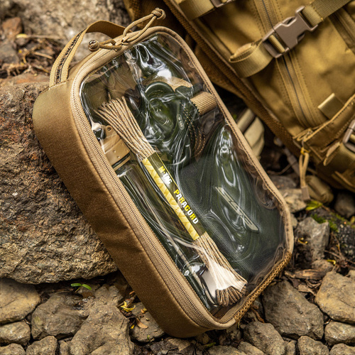 M-Tac - Elite Large Clear Pouch - 30 x 19 cm - Coyote - 10147005-L