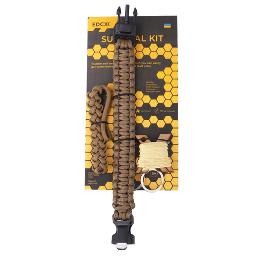 EDCX - Zestaw surwiwalowy Survival Kit - Czarny - 3306