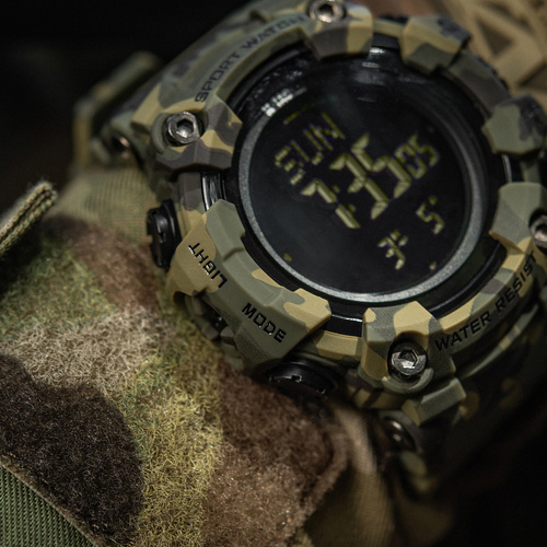 M-Tac - Zegarek taktyczny 2037 - LED - 5 ATM - Camo - 50007030