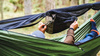 Lesovik - Wanderhängematte DRAKA mit Moskitonetz und Aufhängung SNEKA - Treetop Green