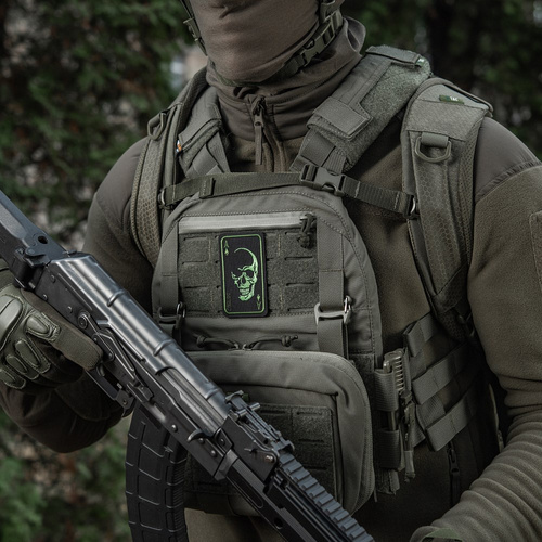 M-Tac - Morale Patch Face of War - Cordura - Black/Green - 51389201