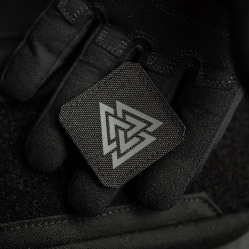 M-Tac - Laser cut Valknut square patch - Black / Grey - 51162211