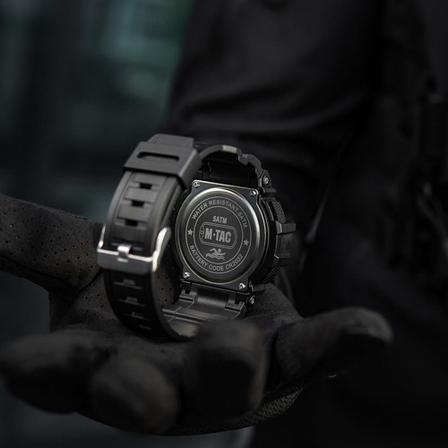 M-Tac - Taktische Uhr mit Kompass 2233 - Schwarz - 50010002