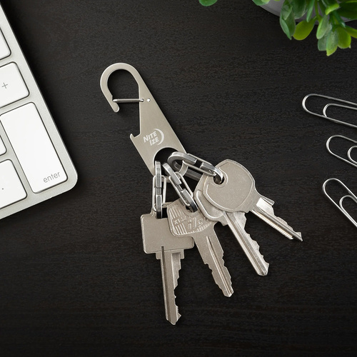 Nite Ize - Carabiner Z-Rack Keychain Bottle Opener - Steel - Silver - ZRB-11-R6