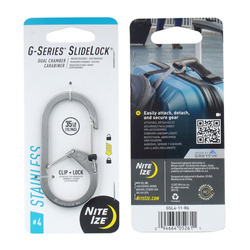 Nite Ize - G-Series SlideLock #4 Karabiner - Edelstahl - GSL4-11-R6