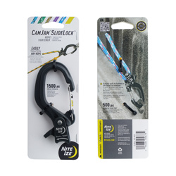 Nite Ize - Seilspanner CamJam™ mit SlideLock® - Aluminium - Groß - Schwarz - CJSLL-01-R3
