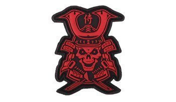 101 Inc. - 3D-Aufnäher - Samurai-Schädel - Rot