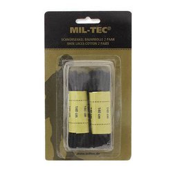 Mil-Tec - Schnürsenkel aus Baumwolle - 140 cm - Schwarz - 12910002