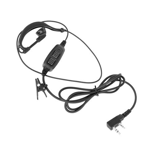 BaoFeng - Ohrhörer-Headset mit Mikrofon & Doppel-PTT - Kenwood-Stecker