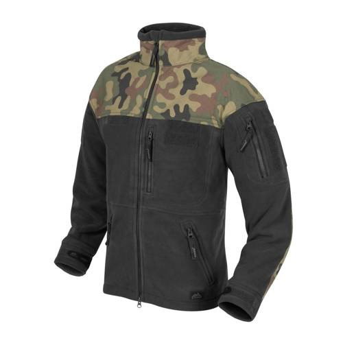 Helikon - Infantry Fleece Jacket - Black / PL Woodland - BL-