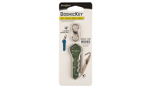 Nite Ize - DoohicKey Schlüsselanhänger Hakenmesser - Olive - KMTC-08-R7