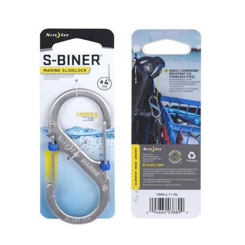 Nite Ize - S-Biner® Marine SlideLock® #4 - Edelstahl - SBML4-11-R6
