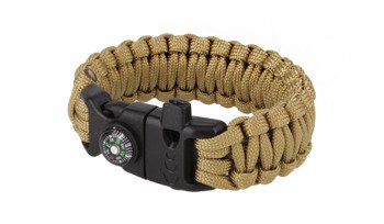 101 Inc. - Paracord Survival Armband - 8" - Coyote