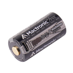 Mactronic - RCR123 16340 Rechargeable Battery with Box - 700 mAh - 3.7 V - RAC0024