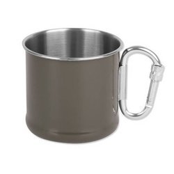 Mil-Tec - Mug with carabiner - 500 ml - OD Green - 14608202