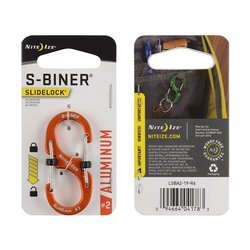 Nite Ize - S-Biner® SlideLock® Aluminum #2 - Orange - LSBA2-19-R6