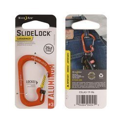 Nite Ize - SlideLock® Carabiner Aluminum #3 - Orange - CSLA3-19-R6