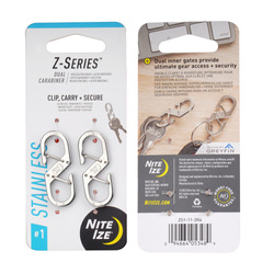 Nite Ize - Z-Series Double Snap Hook - 2 pcs - Steel - Silver - ZS1-11-2R6