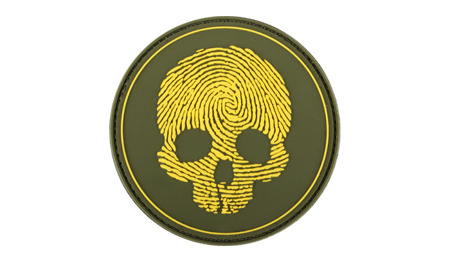101 Inc. - 3D Patch - Fingerprint Skull - Yellow