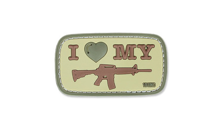 101 Inc. - 3D Patch - I Love My M4 - Coyote