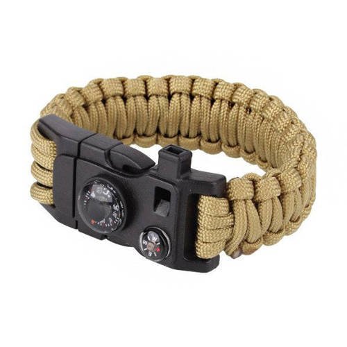 101 Inc. - Paracord Survival Armband - 9" - Coyote