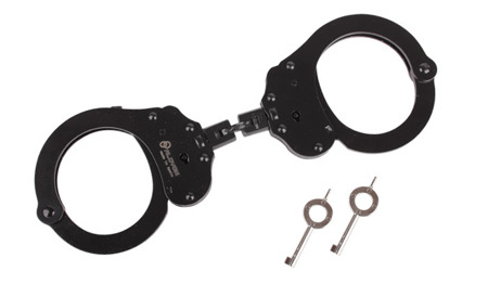 Alcyon - Steel handcuffs with loop - Double lock - Black - 5230 B