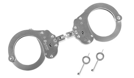 Alcyon - Steel handcuffs with loop - Double lock - Silver - 5230