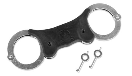 Alcyon - Steel rigid handcuffs with Double lock - Silver - 5050 R