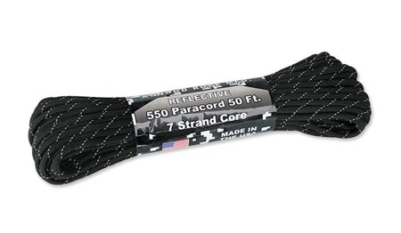 Atwood Rope MFG - Paracord 550-7 - 4 mm - Reflective Black - 50ft