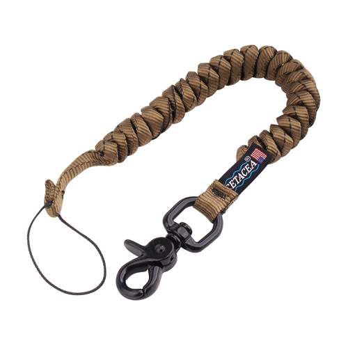 Cetacea Tactical - Trigger Snap Covered Mini Coil Tether - Coyote Brown - TA-MCT3-COY