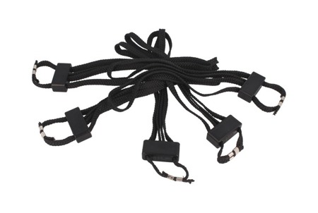 ESP - Textile Disposable Handcuffs - 5 pcs - Black - HT-01-B