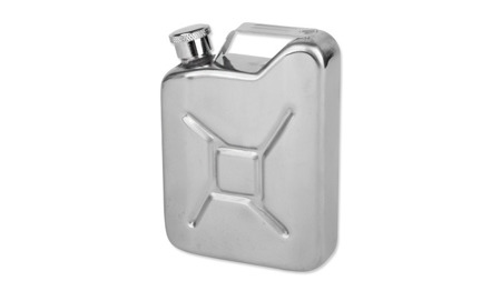 MFH - Stainless Steel Flask 'Jerry Can' - 170 ml - Silver - 33293