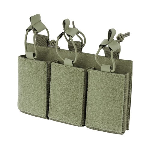 Mil-Tec - AR15 Mag Holder with Hook-and-loop Panel - Triple - OD Green - 13496301