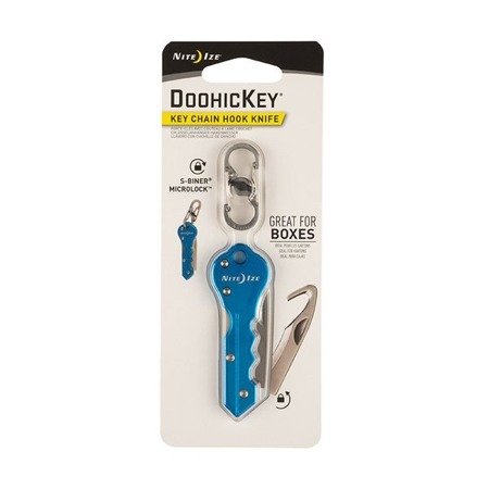 Nite Ize - DoohicKey® Key Chain Hook Knife - Blue - KMTC-03-R7